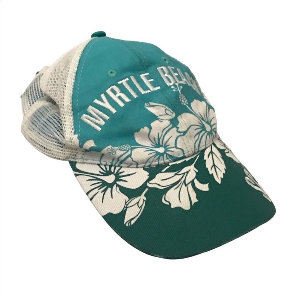 Tiki Jim's Myrtle Beach South Carolina Hawaiian Print Trucker Hat